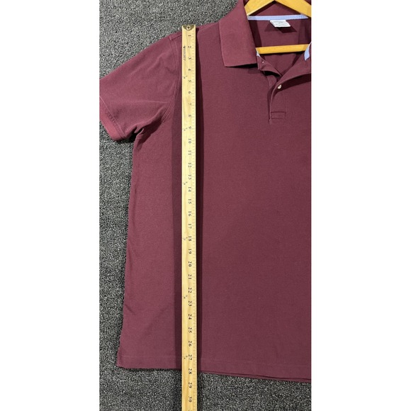 Brooks Brothers 1818 Performance Polo Mens XXL Slim Fit Burgundy Cotton Pique - Picture 5 of 8